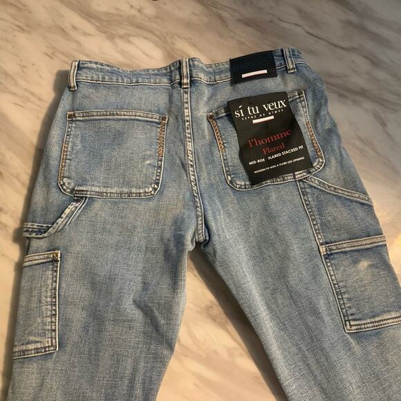 Si Tu Veux Flared Mens Jeans Size 32 - Picture 5 of 8